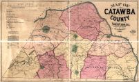 Catawba County 1886 Wall Map 36x60